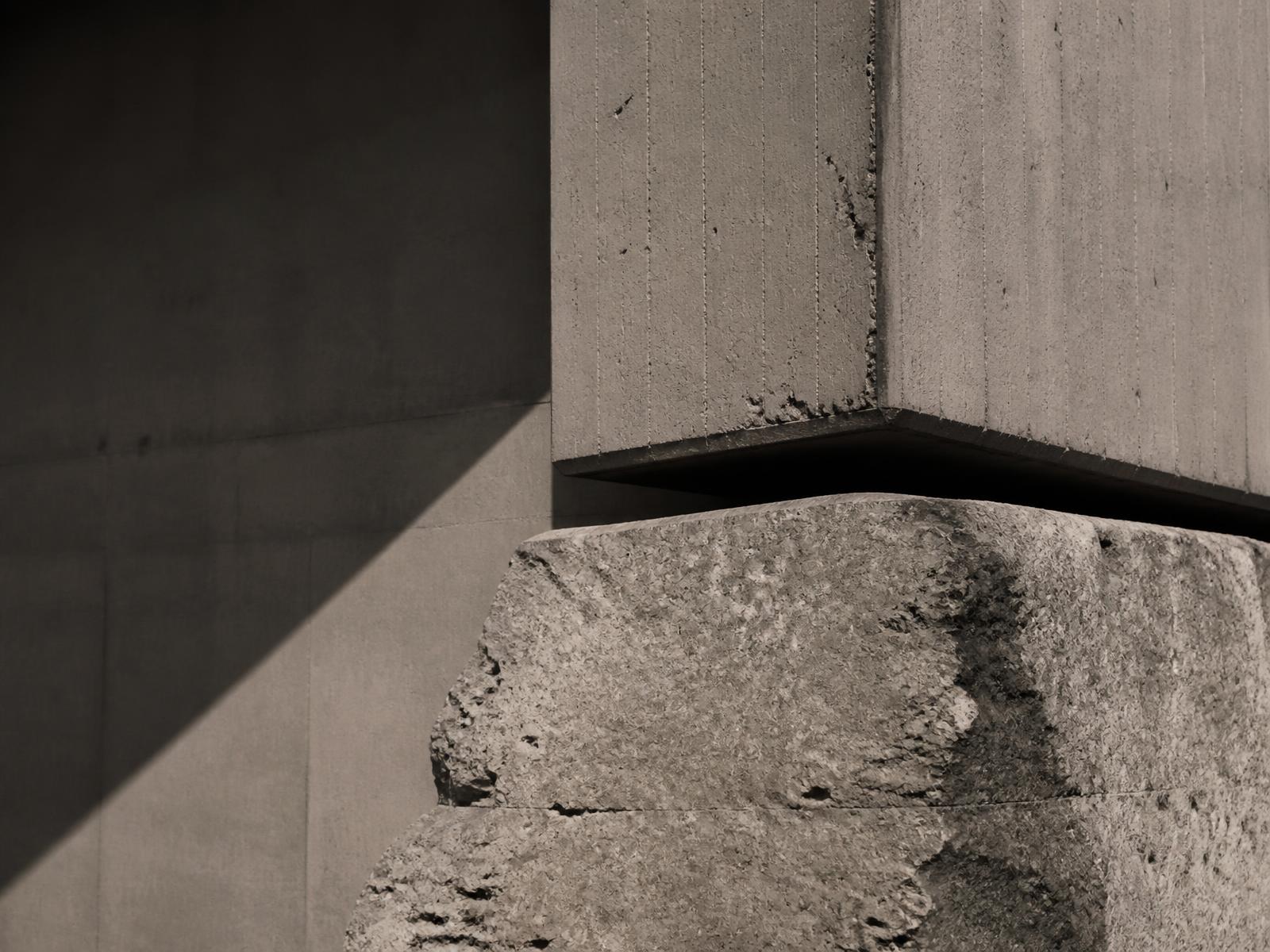 Structural detail of a building under construction